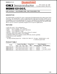 Click here to download MSM512100-XXSJ Datasheet