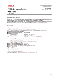 Click here to download ML7041TB Datasheet