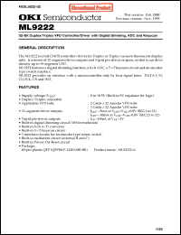 Click here to download ML9222 Datasheet