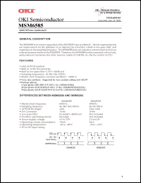 Click here to download MSM6585RS Datasheet