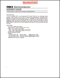 Click here to download MSM531632E Datasheet