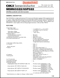 Click here to download MSM65522-XXXSS Datasheet