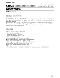 Click here to download MSM7524 Datasheet