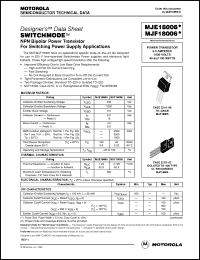 Click here to download MJE18006 Datasheet