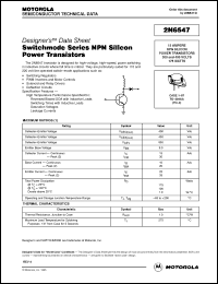 Click here to download 2N6547 Datasheet