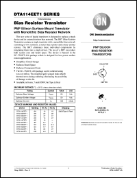 Click here to download DTA114YET1 Datasheet
