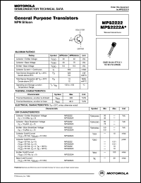 Click here to download MPS2222ARLRA Datasheet