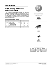 Click here to download SN74LS283MEL Datasheet