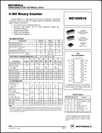 Click here to download MC10H016FN Datasheet