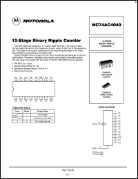 Click here to download MC74AC4040DR2 Datasheet