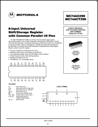 Click here to download MC74AC299N Datasheet