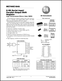 Click here to download MC74HC164ADR2 Datasheet