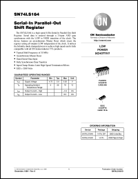 Click here to download SN74LS164ML1 Datasheet