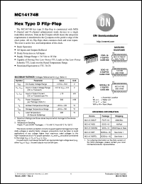 Click here to download MC14174BCP Datasheet