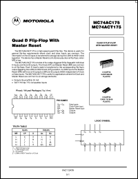 Click here to download MC74AC175N Datasheet