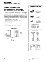 Click here to download MC74HC175DT Datasheet