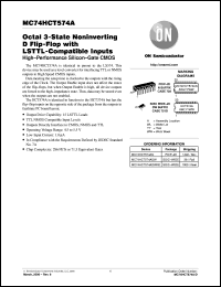 Click here to download MC74HCT574AN Datasheet