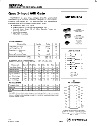 Click here to download MC10H104MR1 Datasheet