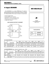 Click here to download MC100LVEL01DR2 Datasheet