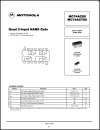 Click here to download MC74AC00 Datasheet