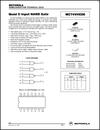 Click here to download MC74VHC00DR2 Datasheet