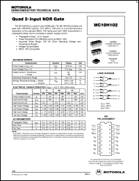 Click here to download MC10H102MR2 Datasheet
