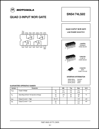 Click here to download SN74LS02 Datasheet