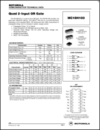 Click here to download MC10H103ML2 Datasheet