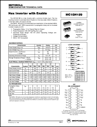 Click here to download MC10H189P Datasheet