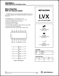 Click here to download MC74LVX04DR2 Datasheet