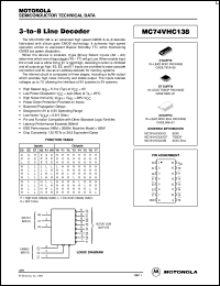 Click here to download MC74VHC138DT Datasheet