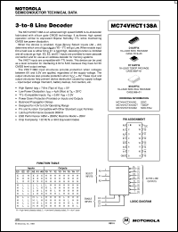 Click here to download MC74VHCT138ADR2 Datasheet