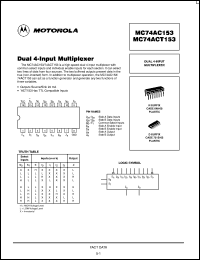 Click here to download MC74ACT153ML2 Datasheet