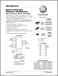 Click here to download MC74HC157AFL1 Datasheet