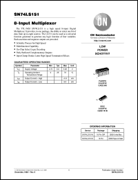 Click here to download SN74LS151DR2 Datasheet