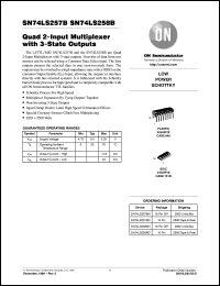 Click here to download SN74LS257BMR1 Datasheet