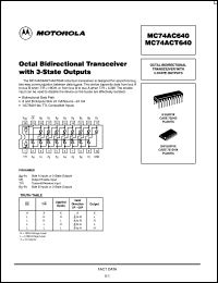 Click here to download MC74ACT640M Datasheet