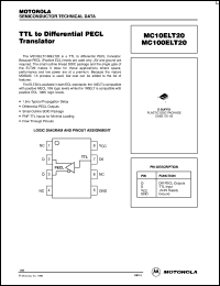 Click here to download MC100ELT20DR2 Datasheet