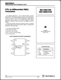 Click here to download MC100ELT20D Datasheet