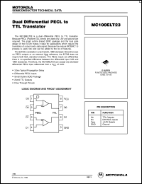 Click here to download MC100ELT23DR2 Datasheet