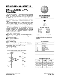 Click here to download MC100ELT25DR2 Datasheet