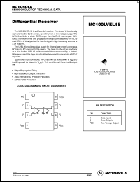 Click here to download MC100LVEL16DR2 Datasheet