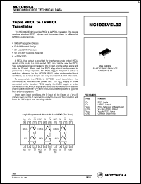 Click here to download MC100LVEL92DWR2 Datasheet