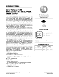 Click here to download MC100LVE222 Datasheet
