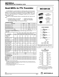 Click here to download MC10H125PD Datasheet