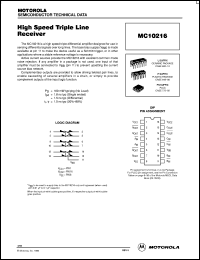 Click here to download MC10216FNR2 Datasheet