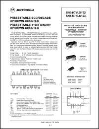 Click here to download 74LS192 Datasheet