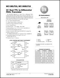Click here to download MC100ELT22DTR2 Datasheet
