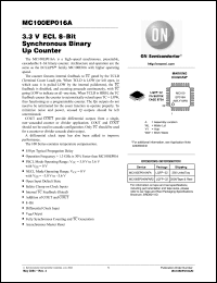Click here to download MC100EP016A Datasheet
