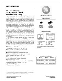 Click here to download MC100EP139 Datasheet